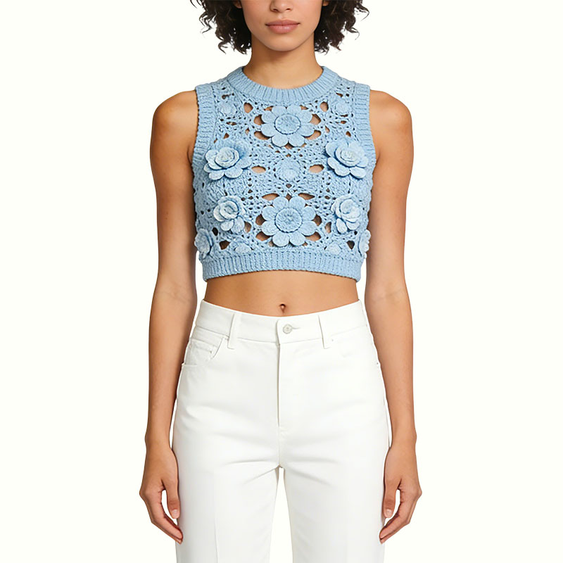 round-neck-sleeveless-woven-slim-cropped-tank-top