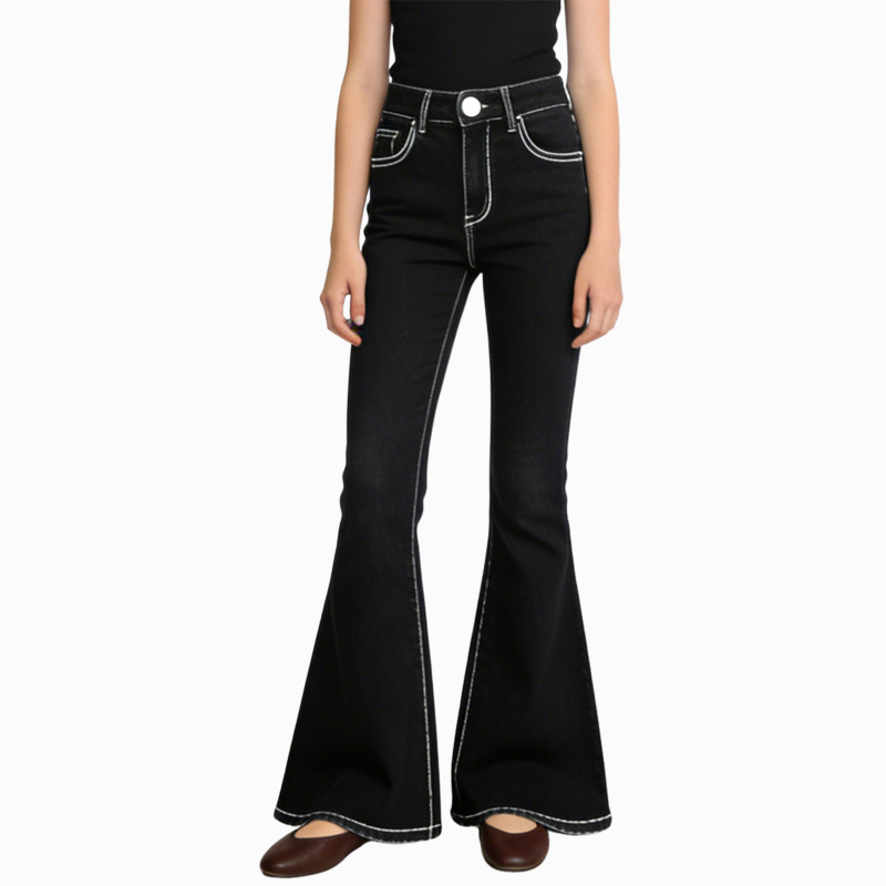 womens-edgy-contrast-stitch-flared-jeans