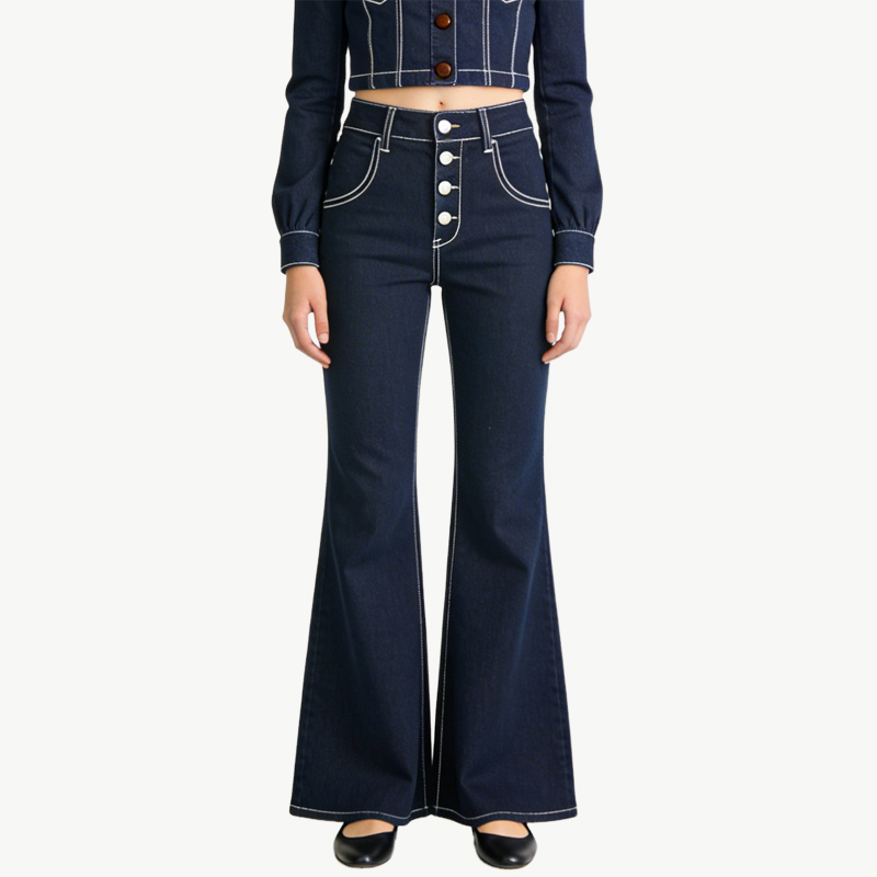 womens-timeless-high-waisted-flared-jeans