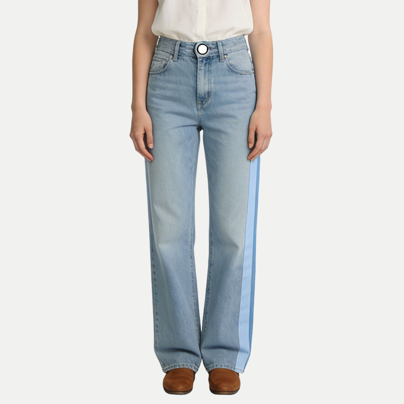side-contrast-stripe-decor-straight-leg-jeans