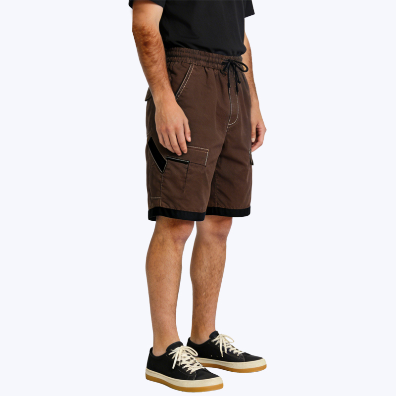 mens-relaxed-elastic-waist-cargo-shorts